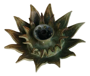 Mid-Century Ceramic Sunburst Wall Lamp or Decorative Wall Sculpture, 1960s