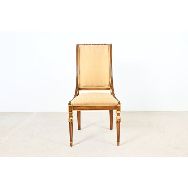 Karges Furniture Louis XVI Style Dining Chairs With Gilt Accents, Set of 8 For Sale - Image 11 of 18