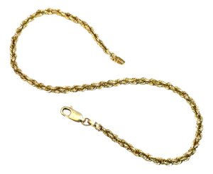 14k Yellow Gold Rope Design Bracelet