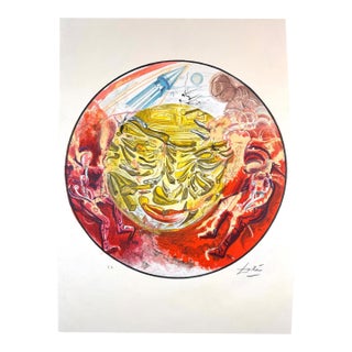 1969 Dali Astonauts Hand Signed Numbered Lithograph Surreal Rare Art For Sale