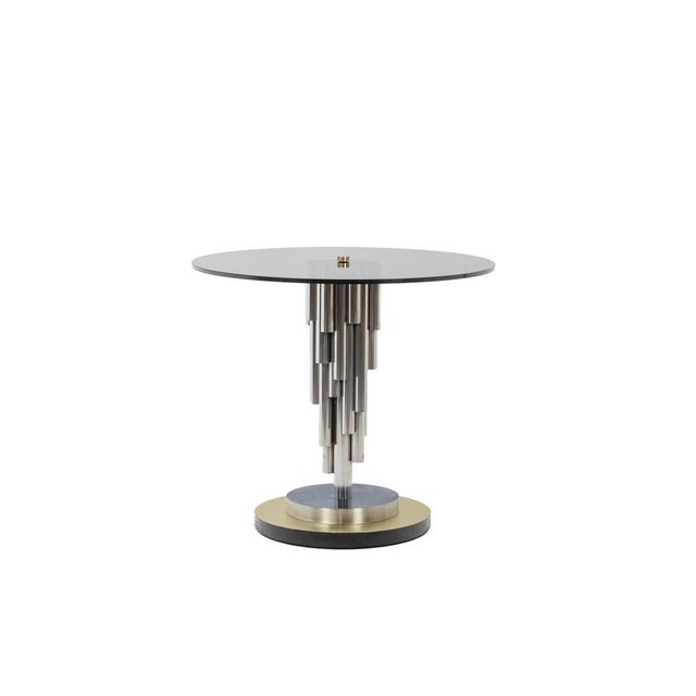 Organ Pedestal Table in Chromed Metal, 1970s For Sale - Image 8 of 8