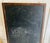 1940s Early 20th Century Schoolroom Black Slate Chalkboard Double Sided Trimmed in Brown Oak With Two Screw Hangers For Sale - Image 5 of 10