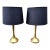 Mid 20th Century Hollywood Regency Solid Brass Table Lamps Attriibuted to Laurel Lamp Co. - a Pair For Sale