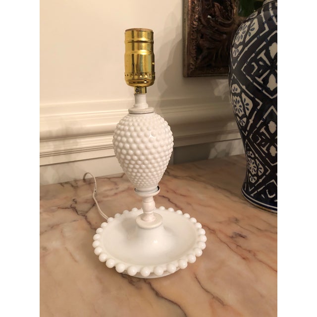 photo Fenton Milk Glass Lamps vintage fenton hobnail milk glass lamp