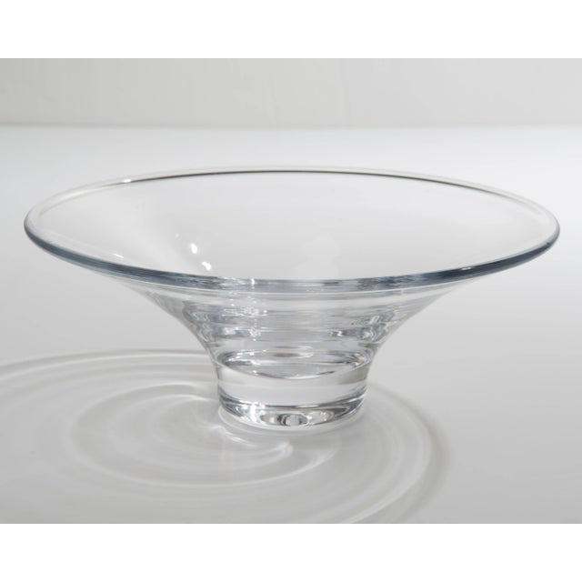 Transparent 1990s Simon Pearce Flaring Glass Bowl For Sale - Image 8 of 8