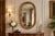 Wood Oval Mirror in Gilt Frame, Poland, 1950s For Sale - Image 7 of 7