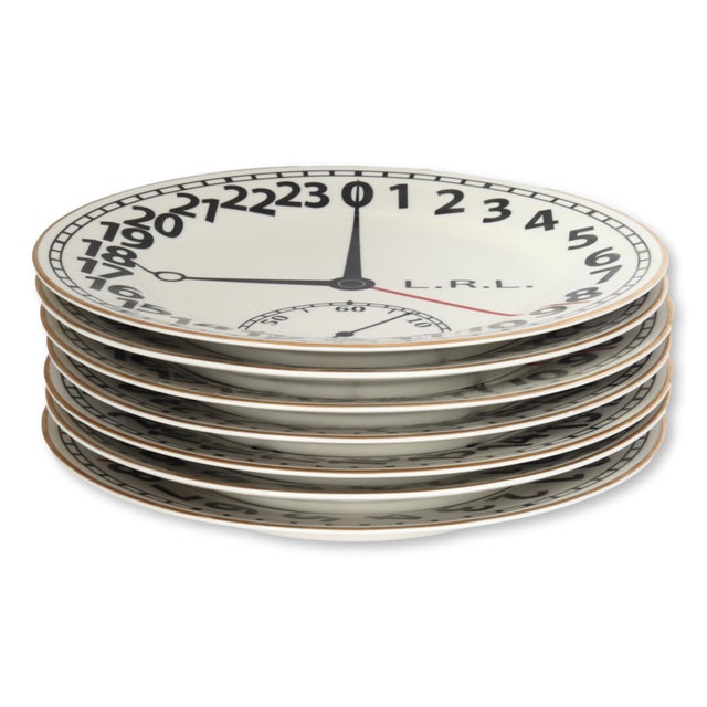 Ralph Lauren Ralph Lauren Pocketwatch Dinner Plates For Sale - Image 4 of 4