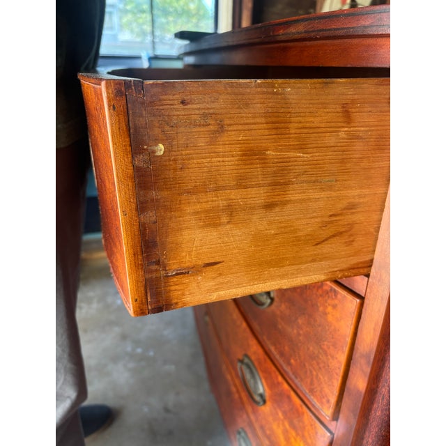Wood Antique New England Federal Chest of Drawers / Dresser For Sale - Image 7 of 12