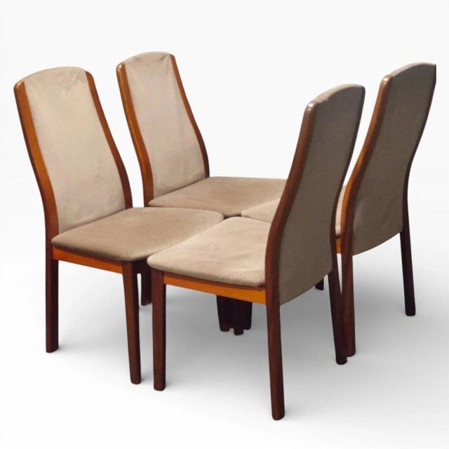 Mid-Century Teak Dining Chairs with Upholstered Seats from G-Plan, 1980s, Set of 4 For Sale - Image 4 of 7