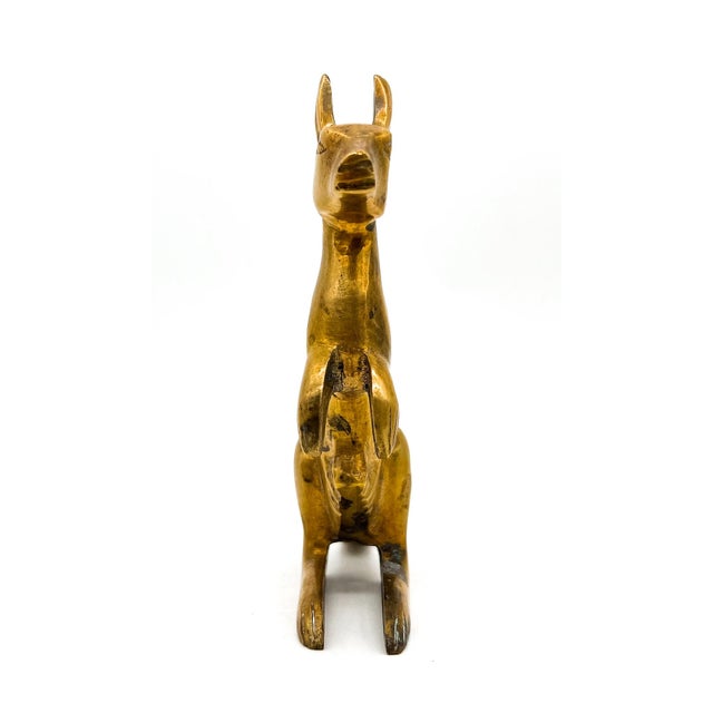 Mid 20th Century Vintage Brass Kangaroo Figurine – Mid Century / Hollywood Regency For Sale - Image 5 of 12