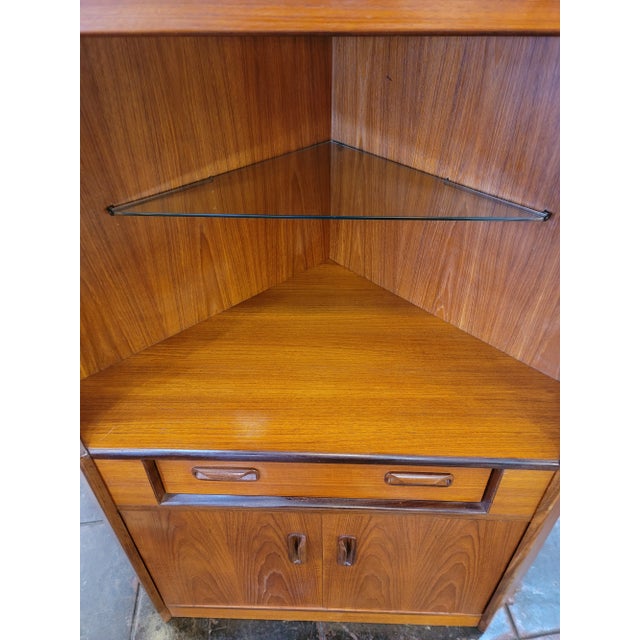 Mid-Century Modern G-Plan MCM Mid -Century Modern Teak Danish Corner Cabinet For Sale - Image 3 of 9