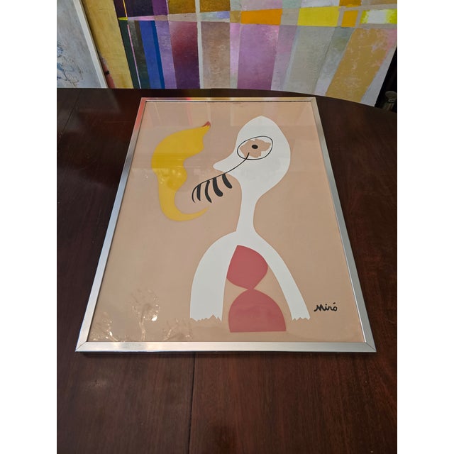 1960s Vintage Mid Century Modern Plate-Signed Reproduction Print After Miro For Sale - Image 9 of 9