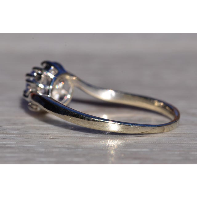 The Laidlaw: Laies 14K White Gold Ring set with Tanzanite and Diamonds For Sale In Philadelphia - Image 6 of 11