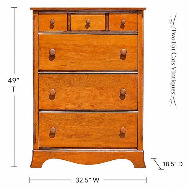 Mid-20th Century Maple "Chest-O-Lite" Dresser & Secretary Desk Combo For Sale - Image 13 of 18