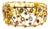 Bochic “Capri” Vintage Natural Multi Sapphire Cuff Set In 18K Gold & Silver For Sale