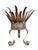 Mid-Century Modern Vintage Mexican Hammered Copper Pineapple Leaf Planter Urn Stand, Palm Beach Style For Sale - Image 3 of 6