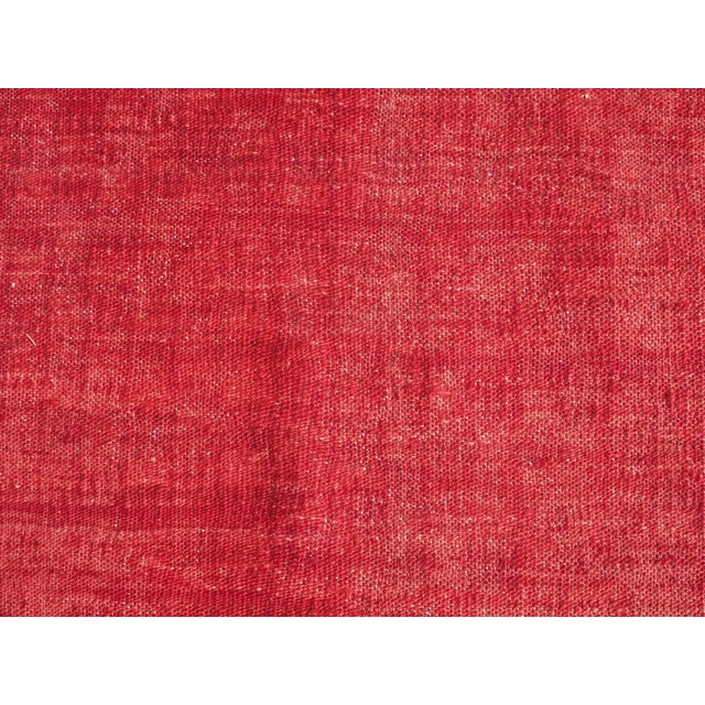 Vintage Turkish Tribal Red Kilim Rug-6’x8’11" For Sale - Image 6 of 12
