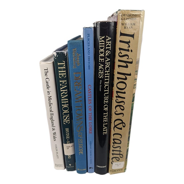 Set of 6 Vintage European Castles, Historic Houses & Architecture Books For Sale