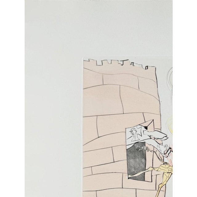 Salvador Dali, The Great Inquisitor Expels the Saviour, 1973, Drypoint Etching with Stencil For Sale - Image 3 of 9