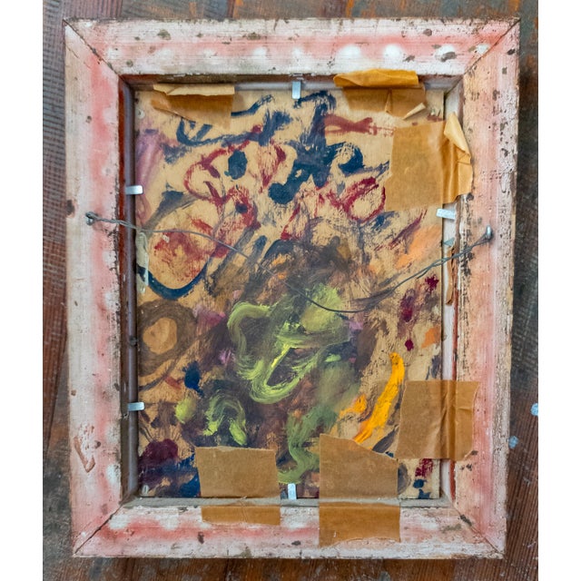 Green Early 20th Century Impressionist Oil Painting of Flower Garden, Unsigned For Sale - Image 8 of 9