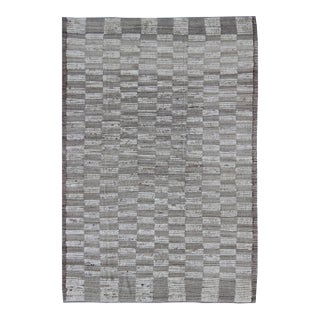 Casual Modern Rug With Combination of Kilim/Piled Texture by Keivan Woven Arts For Sale