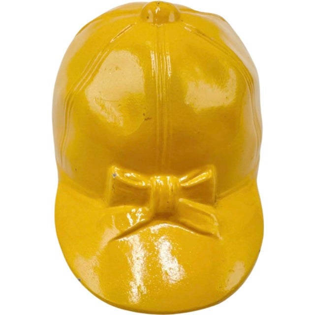 Vintage Equestrian Jockey Cap Bottle Opener Yellow For Sale In Washington DC - Image 6 of 9