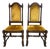 1980s Ethan Allen Jacobean Royal Charter Oak Dining Room Side Chairs Gothic Pair For Sale