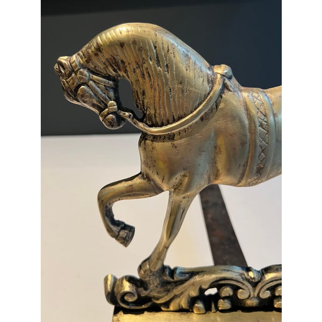 Pair of bronze horses. Work in French. For Sale - Image 9 of 12