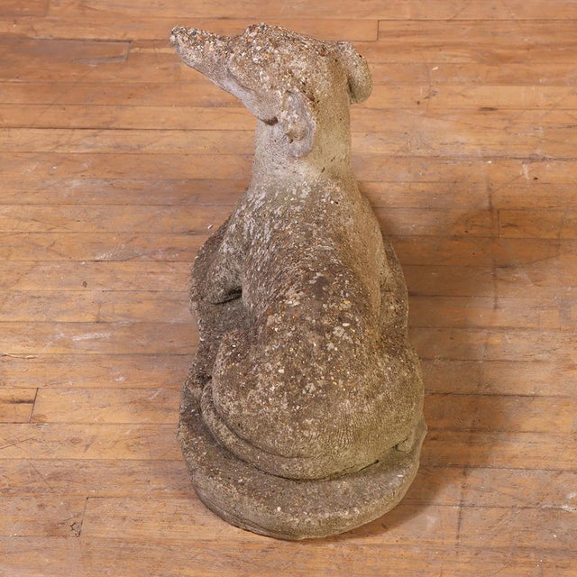 1950s French Cast Stone Dog Statue, C. 1950 For Sale - Image 5 of 7