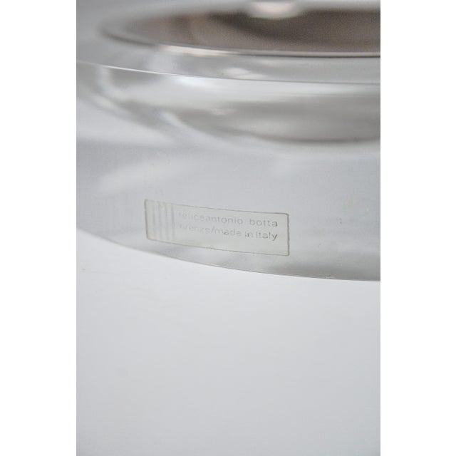 Transparent Acrylic Glass and Chrome Valet Tray by Felice Antonio Botta, 1970s For Sale - Image 10 of 13