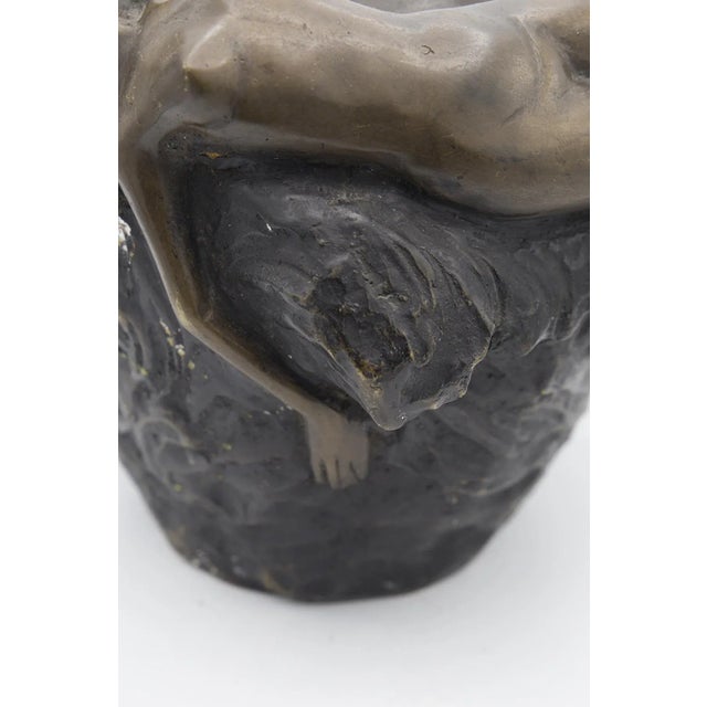 Beautiful French bronze vase from the Art Nouveau period, made during the early 1900s, fine French manufacture. The vase...