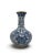 Chinese Cloisonne Turquoise & Cobalt Blue Enamel Flower Small Brass Vase For Sale - Image 4 of 10