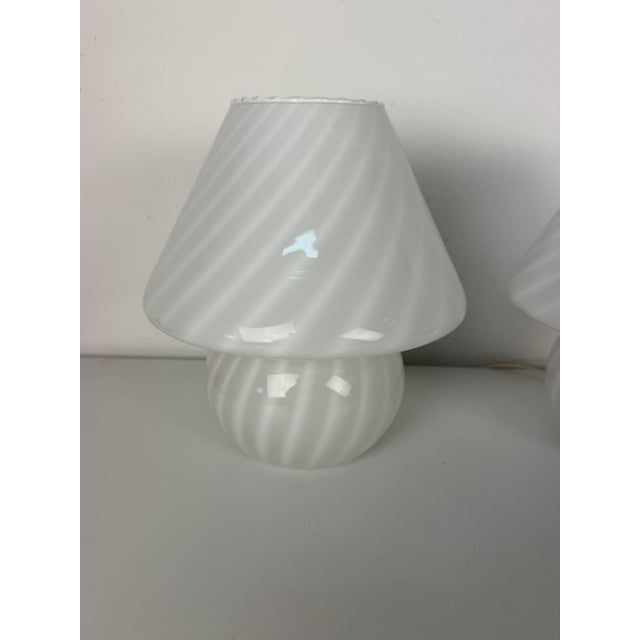 Venetian Murano Glass Bedside Lamps, 1960, Set of 2 For Sale - Image 6 of 12
