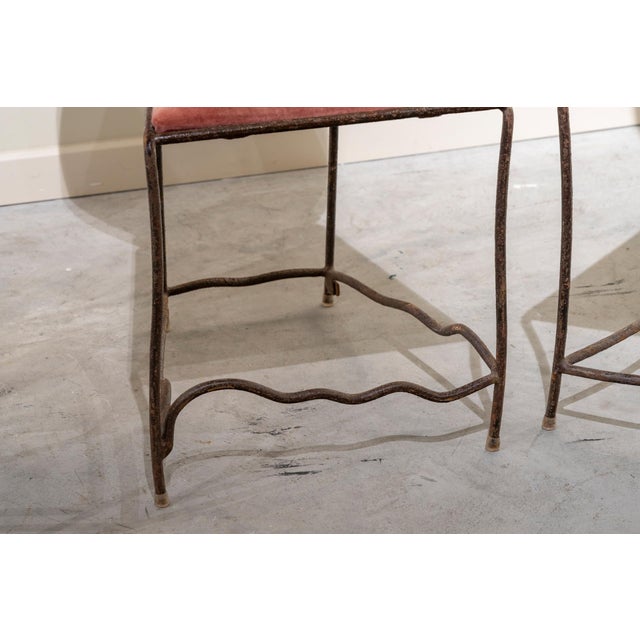 Metal Vintage Surrealist French Iron Chairs, 1980s, Set of 6 For Sale - Image 7 of 14