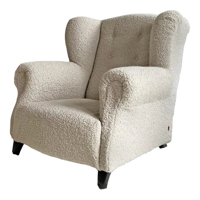 Vintage Fendi Casa Armchair in Gurion Alpaca Teddy Boucle For Sale