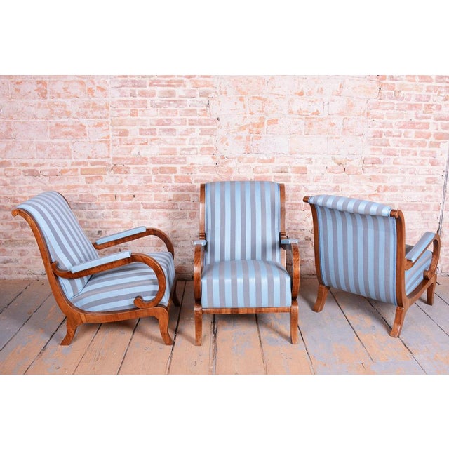 Biedermeier Lounge Chair in Oak, Spruce and Walnut, Austria, 1830s For Sale - Image 12 of 13