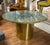 Brass Steve Chase Design Crackle Glass and Brass Dining Table For Sale - Image 8 of 12