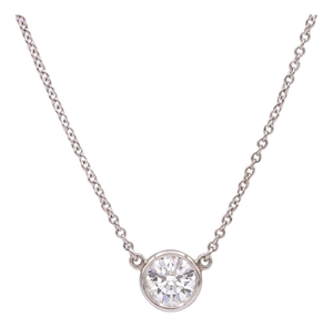 Tiffany & Co. Elsa Peretti Diamonds by the Yard 0.54ct Plat Solitaire Necklace