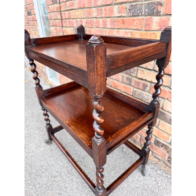 19th Century English Trolley With Barley Legs For Sale - Image 4 of 9