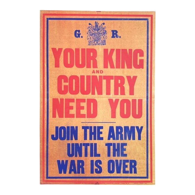1980 Your King and Country Need You Screenprint Poster For Sale