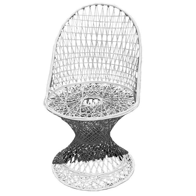 Mid Century Modern Spun Fiberglass Four Chairs & Table Outdoor Patio Set by Russell Woodard, Attributed For Sale - Image 13 of 15