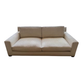Custom Kevin McLaughlin Two Seater Square Arm Sofa With Nailhead Trim For Sale