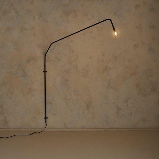 Mid-Century Modern French Artisan-Made Iron Potence Wall Light, 1960s For Sale - Image 3 of 8