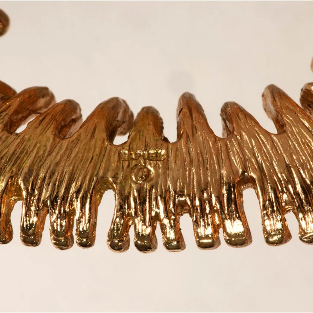 Napier Vintage Napier Brooch Brutalist Gold-Plated Modernist Style For Sale - Image 4 of 4