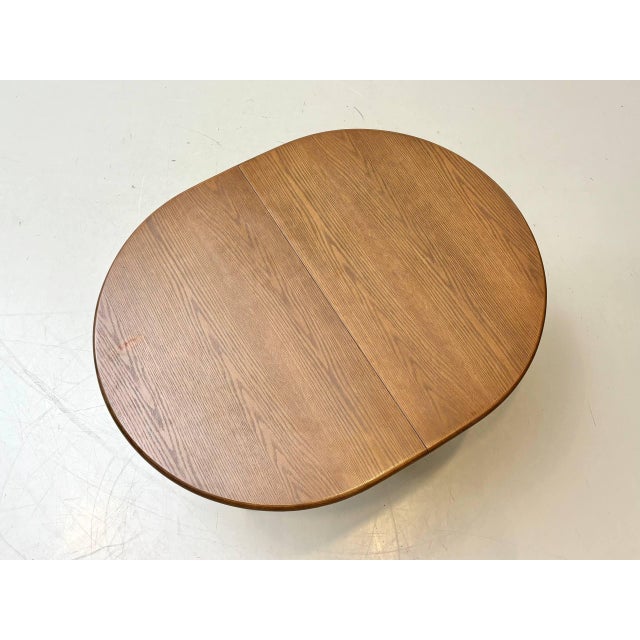 Extendable Oval Dining Table in Oak, 1970s For Sale - Image 10 of 17