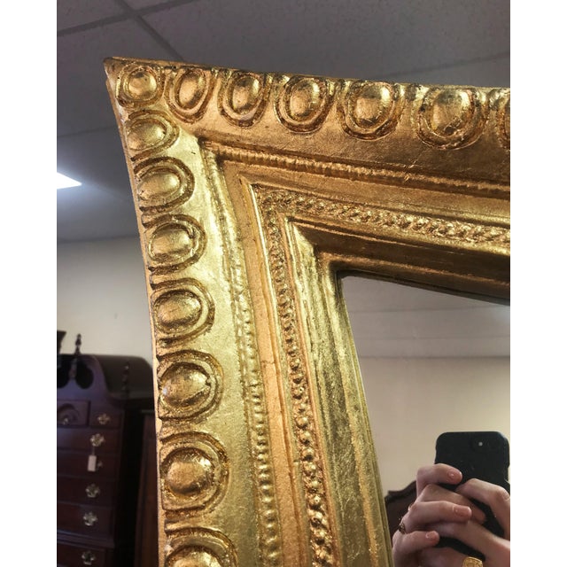 Late 20th Century Gold Gilded Serpentine Floor Mirror Chairish