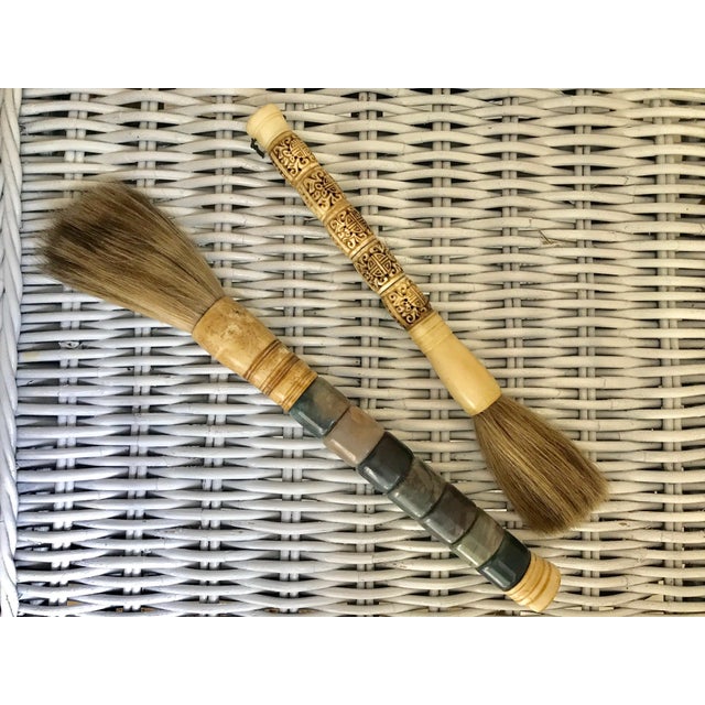 18th Century Asian Antique Calligraphy Brushes a Pair Chairish
