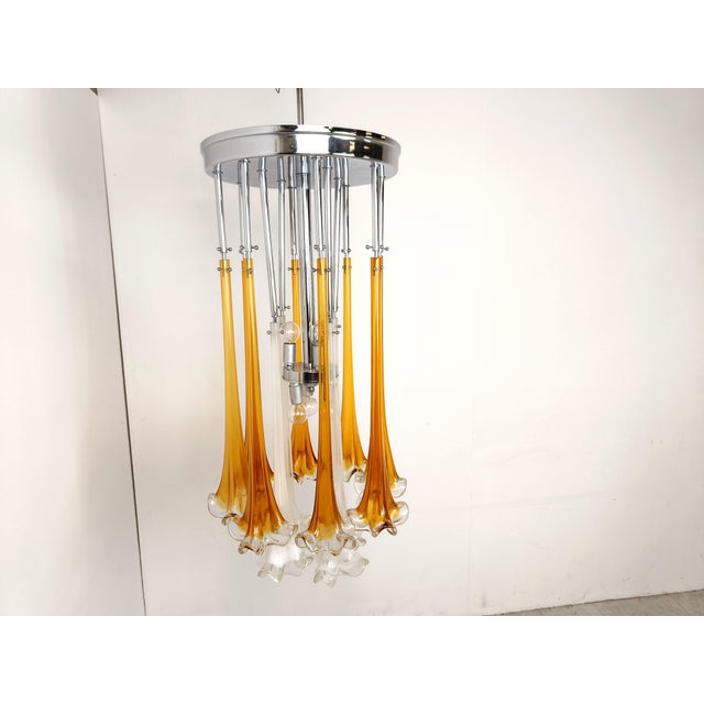 Vintage Murano Glass Chandelier from Paolo Venini, 1970s For Sale - Image 7 of 11