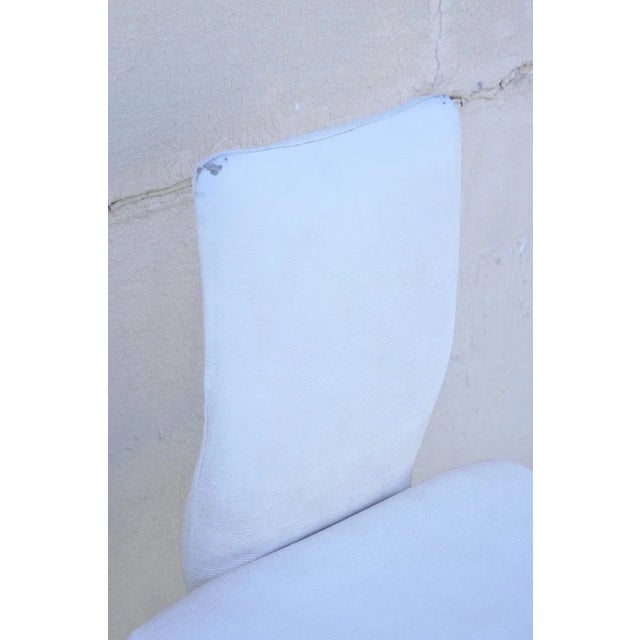 Late 20th Century Late 20th Century Minson Ent. Contemporary Modern White Metal Sculpted Barstools Chair - Set of 4 For Sale - Image 5 of 12