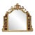 Antique French Neoclassical Baroque Gold Gilt Gesso Red Glass Frame Wall Mirror For Sale